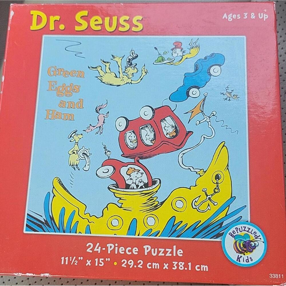 Dr. Seuss 24 Piece Jigsaw Puzzle Green Eggs and Ham